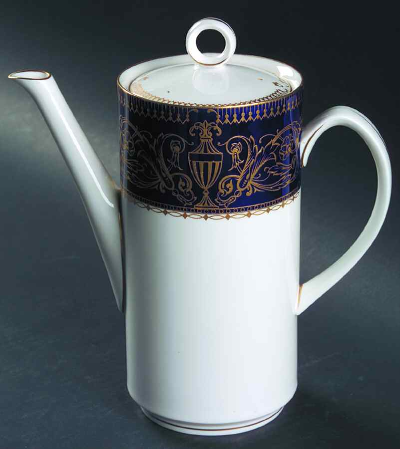 Sandringham Cobalt Blue Coffee Pot & Lid by Royal Worcester-1