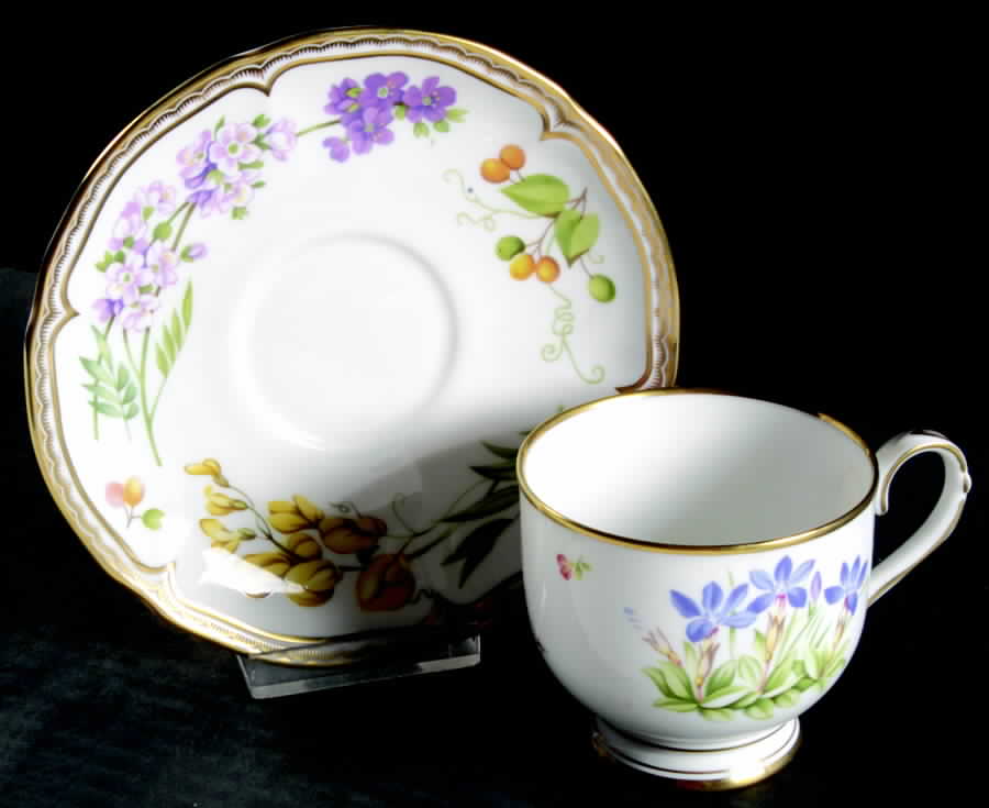 Sandringham Footed Cup & Saucer Set by Royal Worcester-1