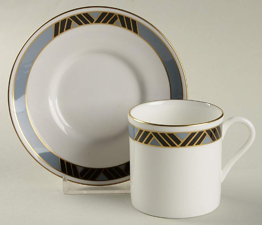 Savoy Flat Demitasse Cup & Saucer Set by Royal Worcester-1