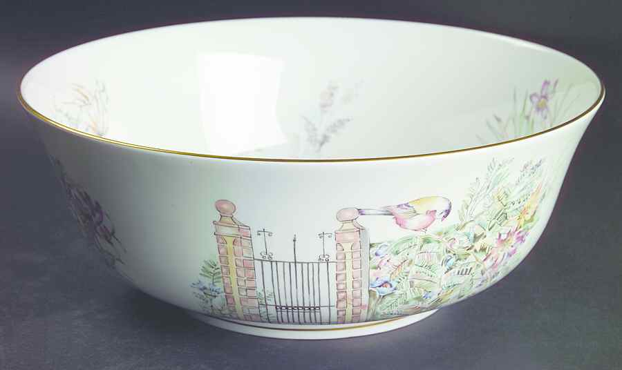 Secret Garden 10" Large Salad Serving Bowl by Royal Worcester-1