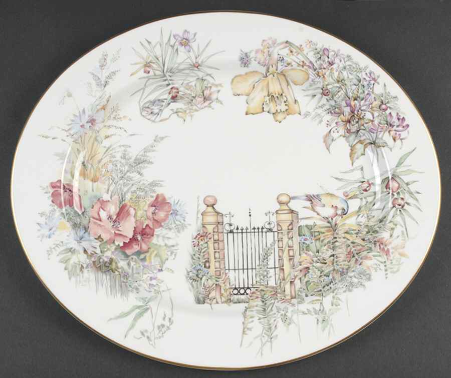 Secret Garden 15" Oval Serving Platter by Royal Worcester-1