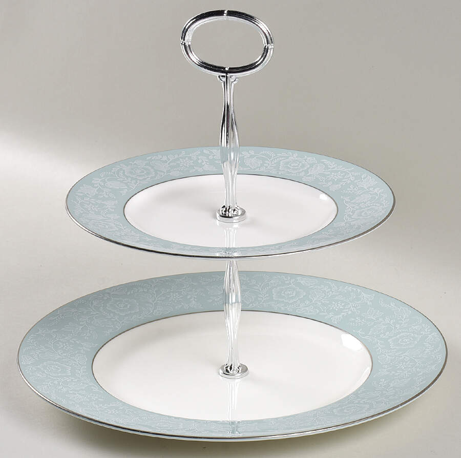Serenade 6 5/8"-10"  2 Tiered Serving Tray (Dp, Sp) HC by Royal Worcester-1