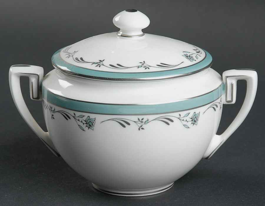 Sea Rose Sugar Bowl & Lid by Royal Worcester-1
