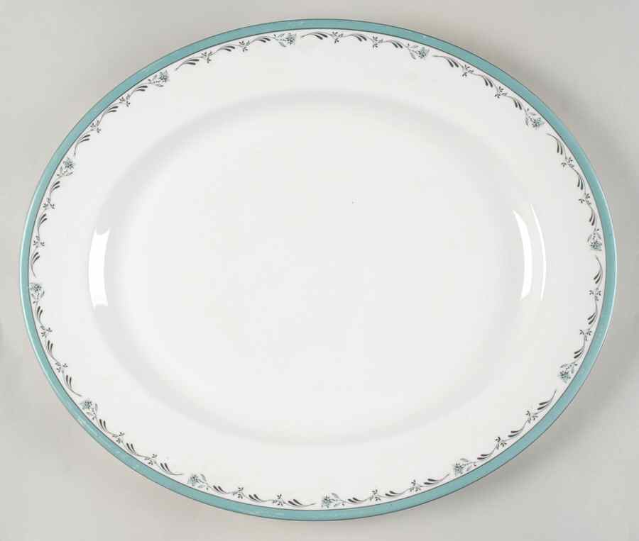 Sea Rose 15" Oval Serving Platter by Royal Worcester-1
