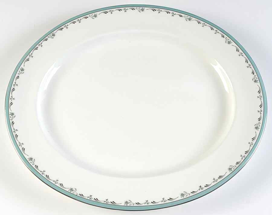 Sea Rose 17" Oval Serving Platter by Royal Worcester-1