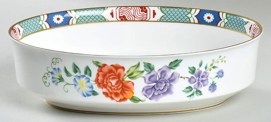 Shantung 8" Oval Vegetable Bowl by Royal Worcester-1