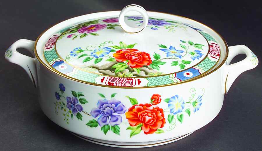 Shantung Round Covered Vegetable by Royal Worcester-1