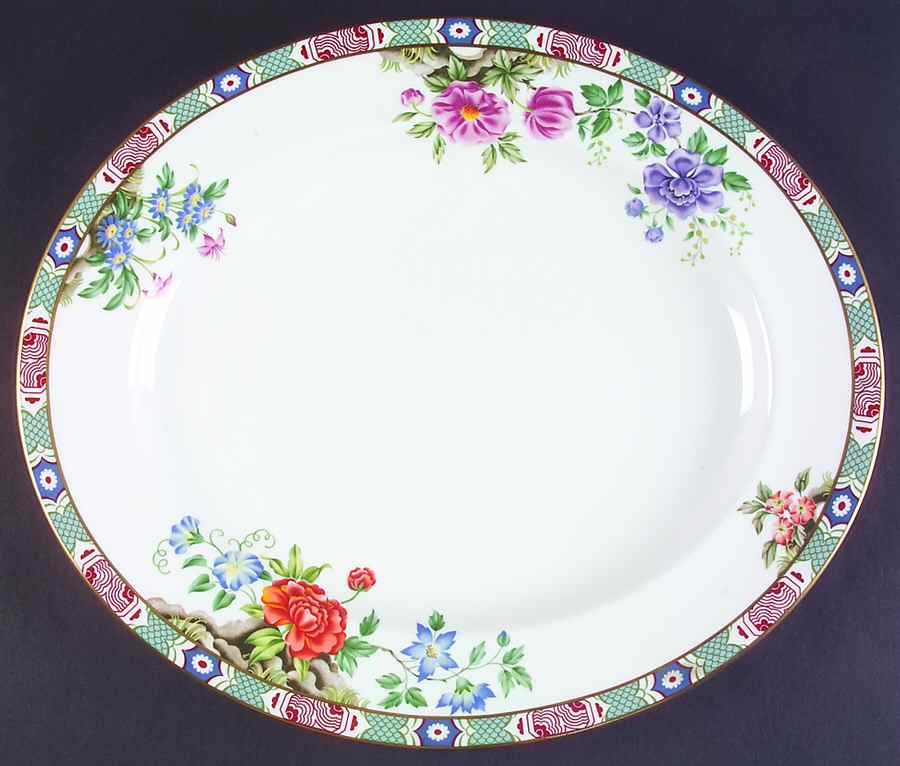 Shantung 17" Oval Serving Platter by Royal Worcester-1