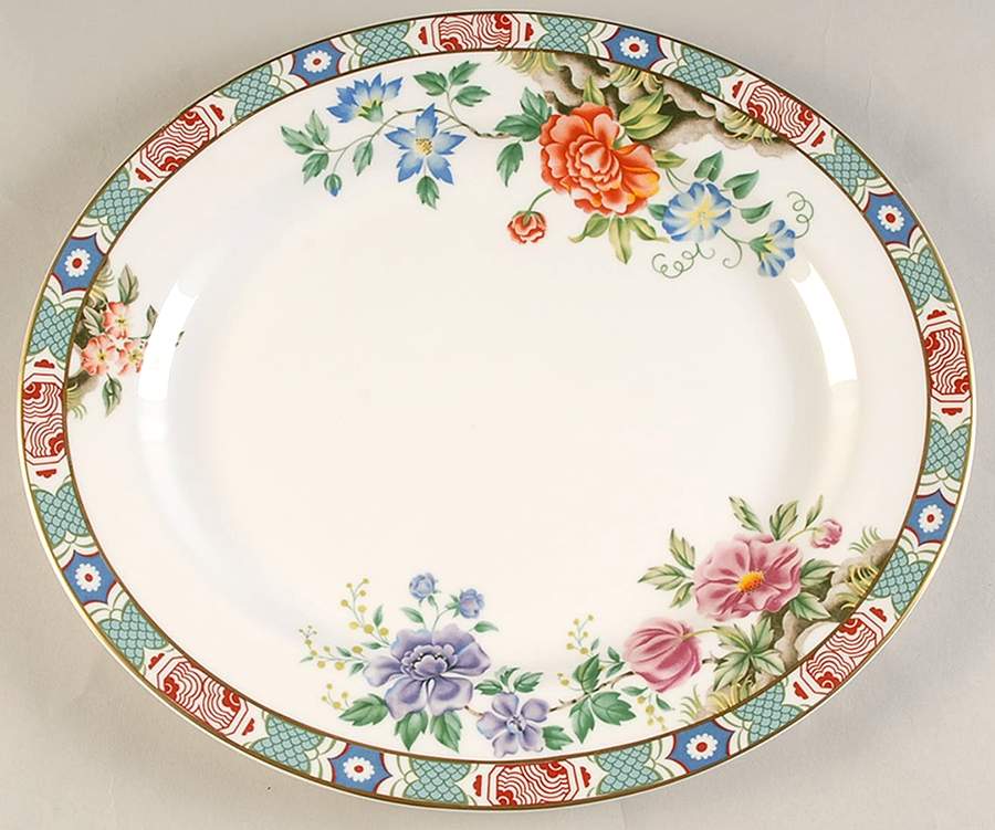 Shantung 13" Oval Serving Platter by Royal Worcester-1