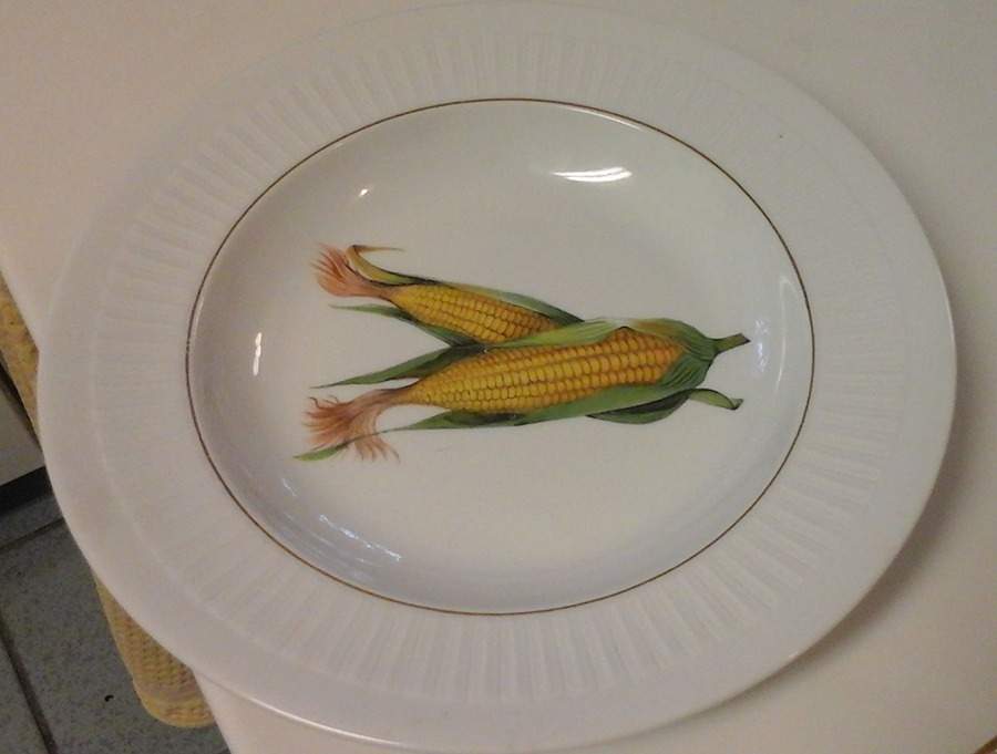 Shelton Orchard (Gold Verge) Rim Soup Bowl by Royal Worcester-1