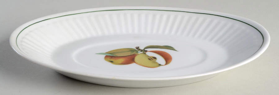 Shelton Orchard (Green Verge) Underplate for Gravy Boat by Royal Worcester-1