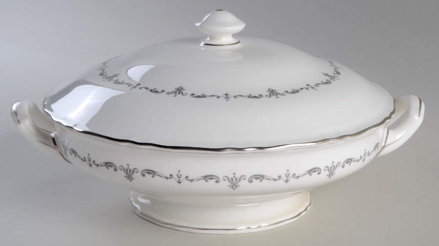Silver Chantilly Round Covered Vegetable by Royal Worcester-1