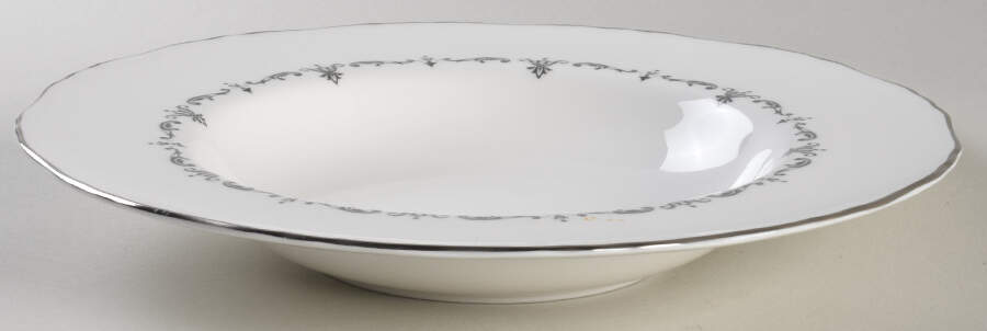 Silver Chantilly Large Rim Soup Bowl by Royal Worcester-1