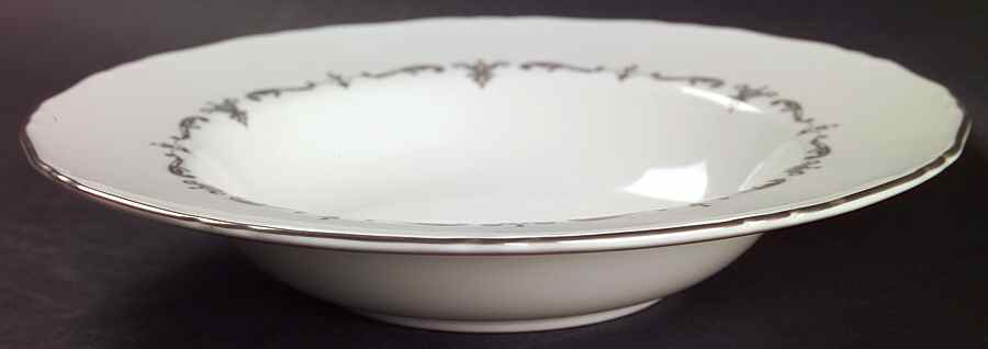 Silver Chantilly Rim Soup Bowl by Royal Worcester-1