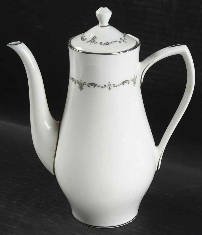 Silver Chantilly Coffee Pot & Lid by Royal Worcester-1