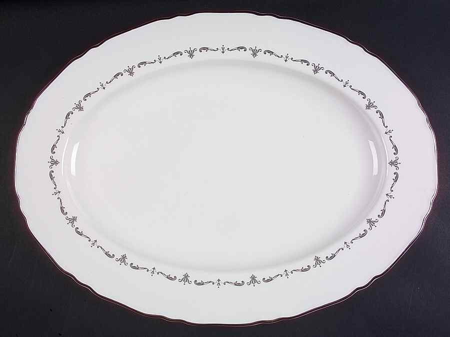 Silver Chantilly 17" Oval Serving Platter by Royal Worcester-1