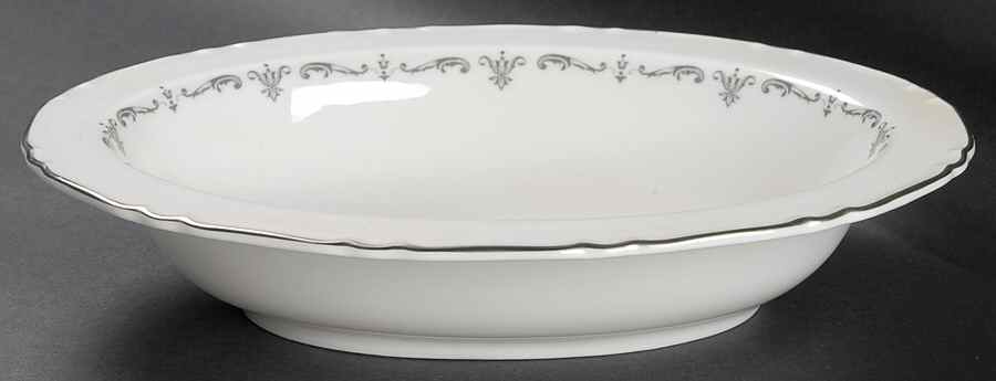 Silver Chantilly 10" Oval Vegetable Bowl by Royal Worcester-1