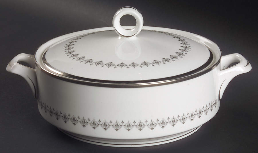Silver Frost Round Covered Vegetable by Royal Worcester-1
