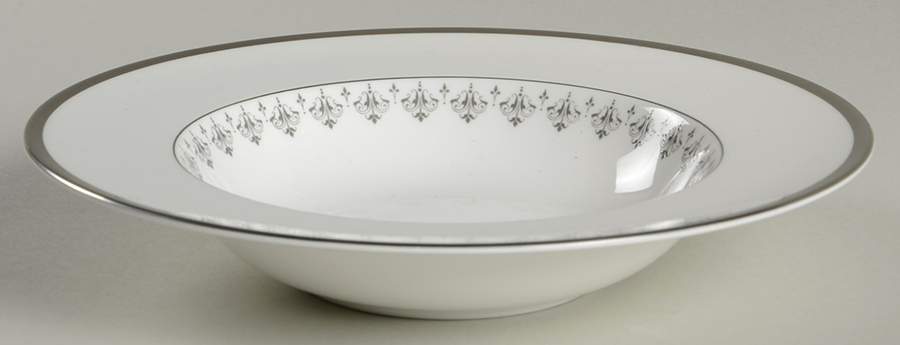Silver Frost Rim Soup Bowl by Royal Worcester-1