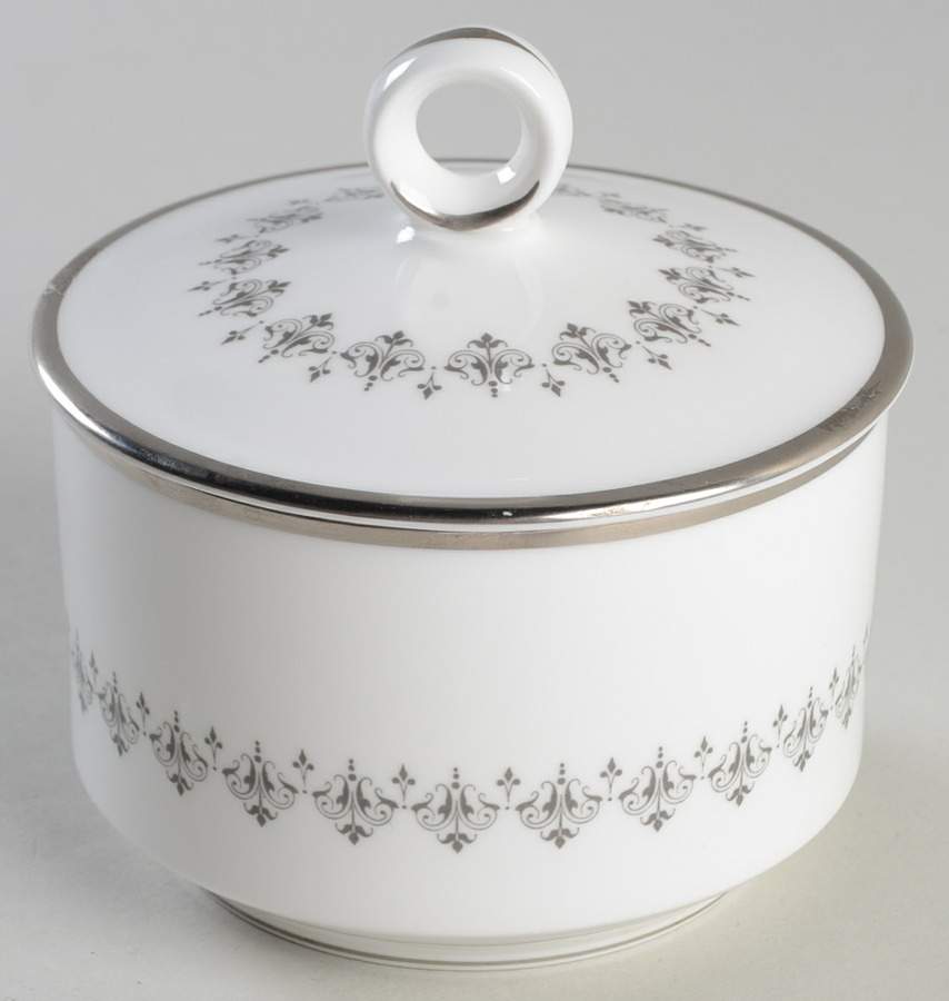 Silver Frost Sugar Bowl & Lid by Royal Worcester-1