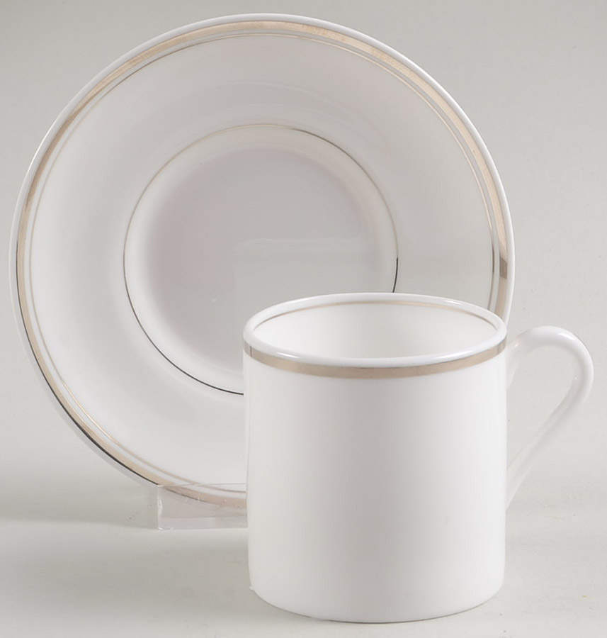 Silver Jubilee Flat Demitasse Cup & Saucer Set by Royal Worcester-1