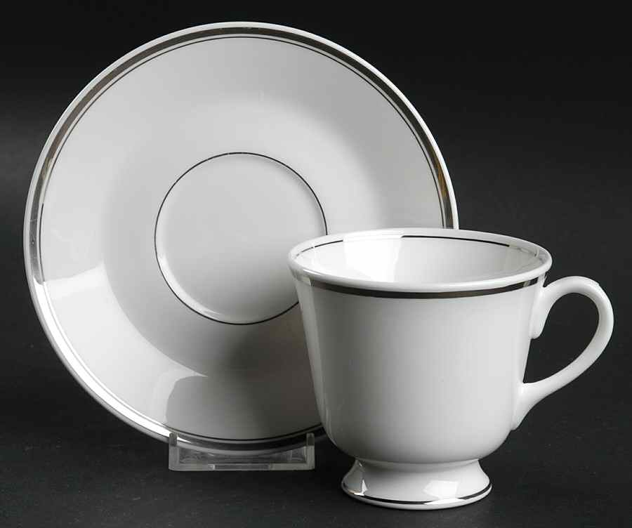 Silver Jubilee Footed Cup & Saucer Set by Royal Worcester-1