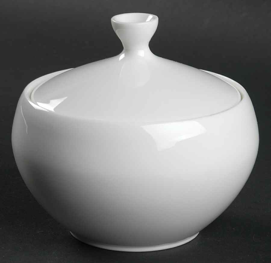 Snow (Z2697, No Trim) Sugar Bowl & Lid by Royal Worcester-1