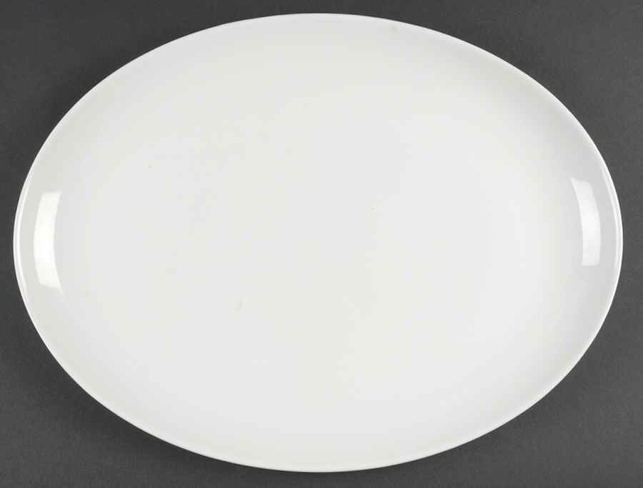 Snow (Z2697, No Trim) 16" Oval Serving Platter by Royal Worcester-1