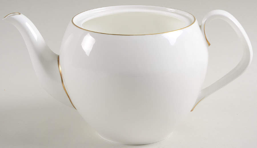 Snow (Z2699-1, Gold Trim) Teapot No Lid by Royal Worcester-1