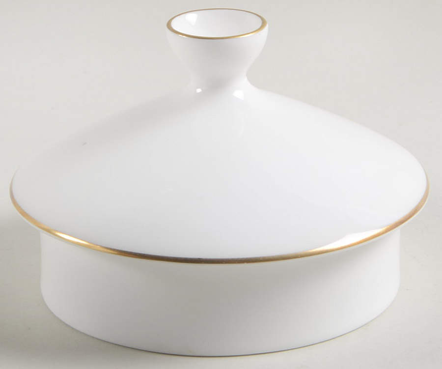 Snow (Z2699-1, Gold Trim) Lid for Teapot by Royal Worcester-1