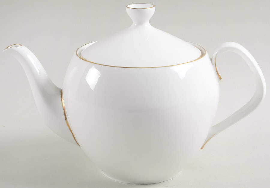Snow (Z2699-1, Gold Trim) Teapot & Lid by Royal Worcester-1