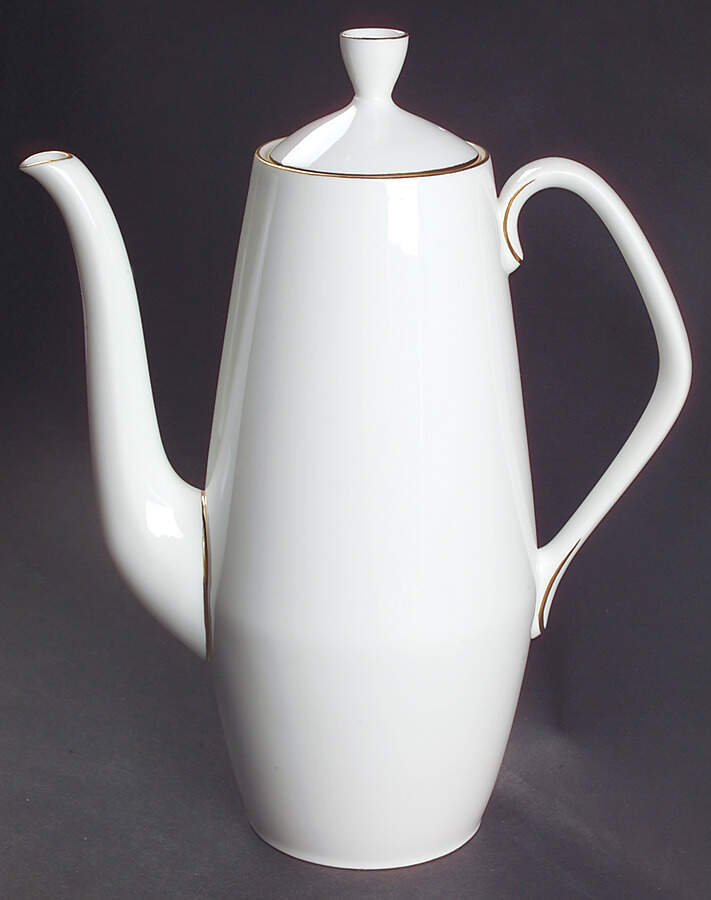 Snow (Z2699-1, Gold Trim) Coffee Pot & Lid by Royal Worcester-1
