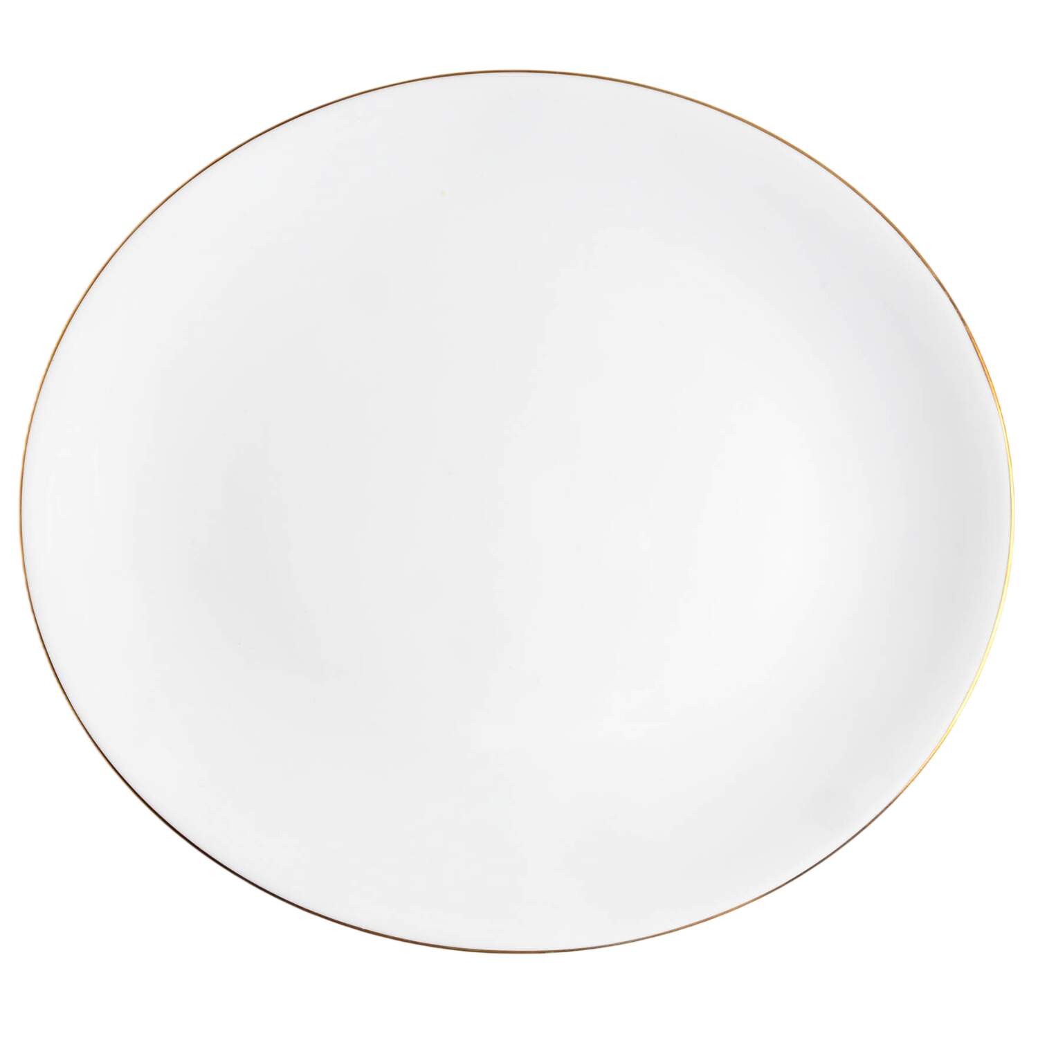 Snow (Z2699-1, Gold Trim) 14" Oval Serving Platter by Royal Worcester-1