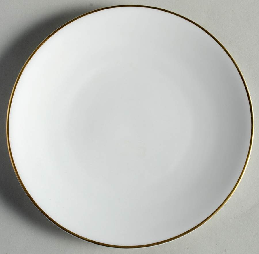 Snow (Z2699-1, Gold Trim) Bread & Butter Plate by Royal Worcester-1