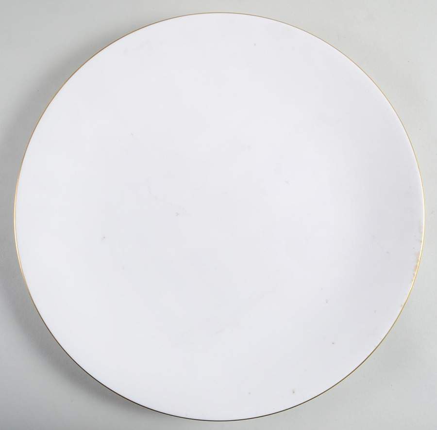 Snow (Z2699-1, Gold Trim) 12" Chop Plate (Round Platter) by Royal Worcester-1