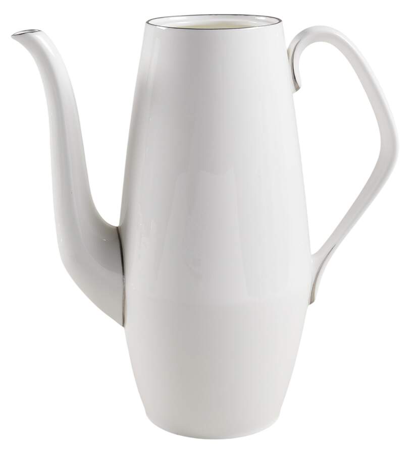 Snow (Z2699-2, Platinum Trim) Coffee Pot No Lid by Royal Worcester-1