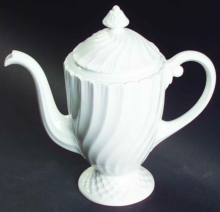 Snowflake Individual Coffee Pot & Lid by Royal Worcester-1