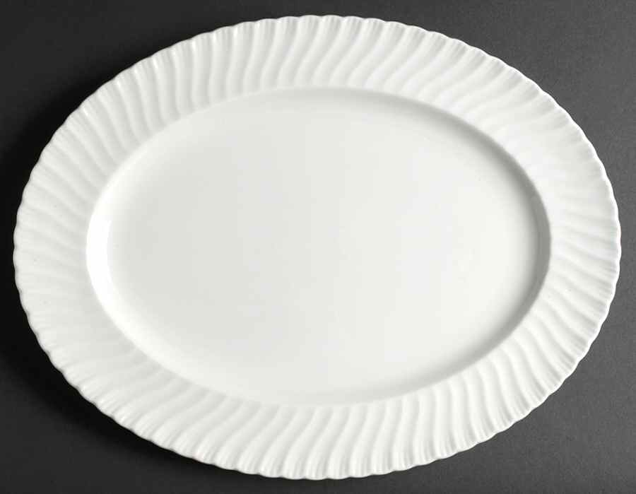 Snowflake 15" Oval Serving Platter by Royal Worcester-1