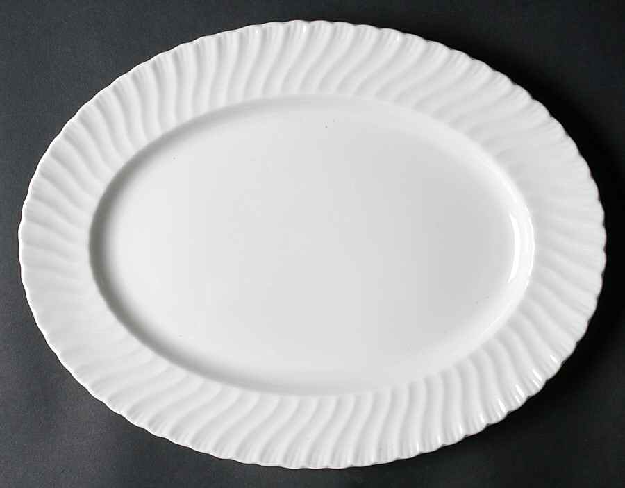 Snowflake 13" Oval Serving Platter by Royal Worcester-1