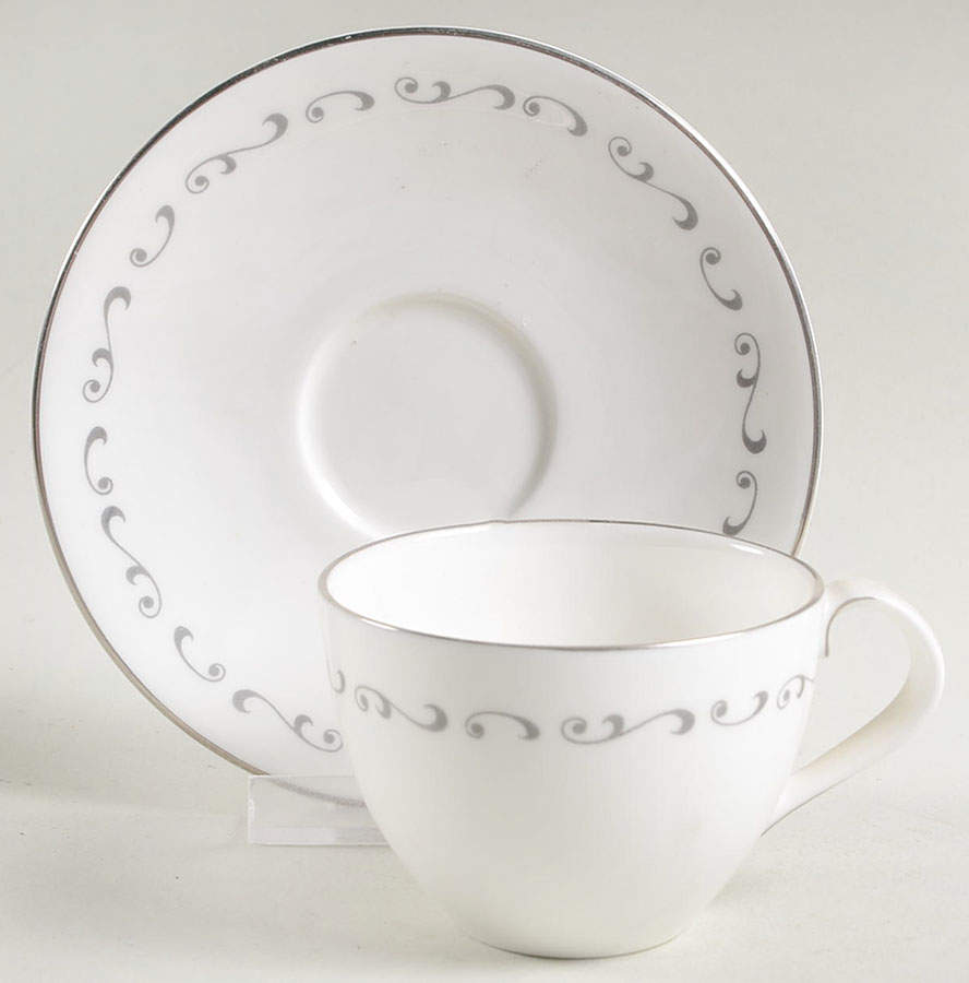 Sonata Flat Demitasse Cup & Saucer Set by Royal Worcester-1