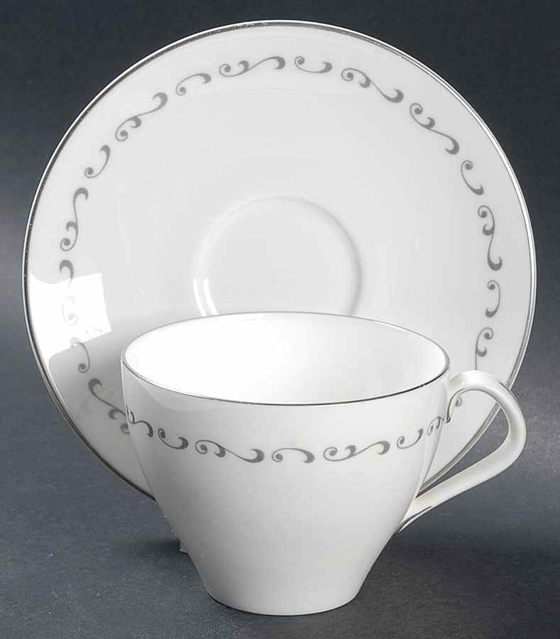 Sonata Flat Cup & Saucer Set by Royal Worcester-1
