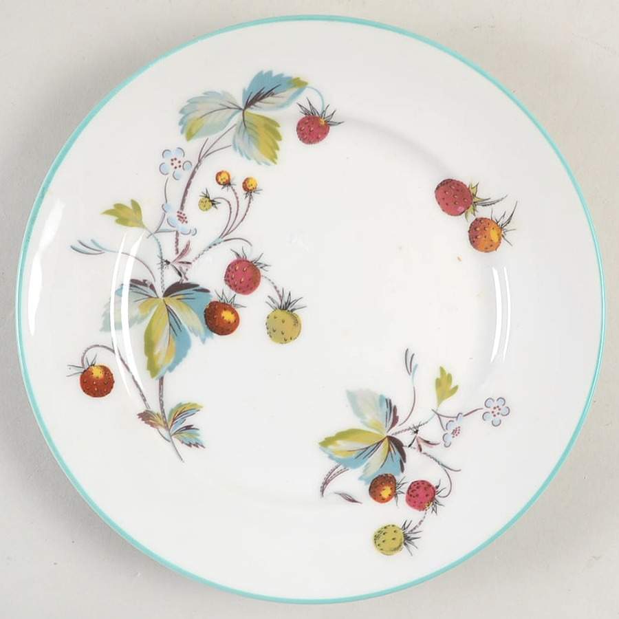 Strawberry Fair (Oven To Table, Bluetrim) Bread & Butter Plate by Royal Worcester-1