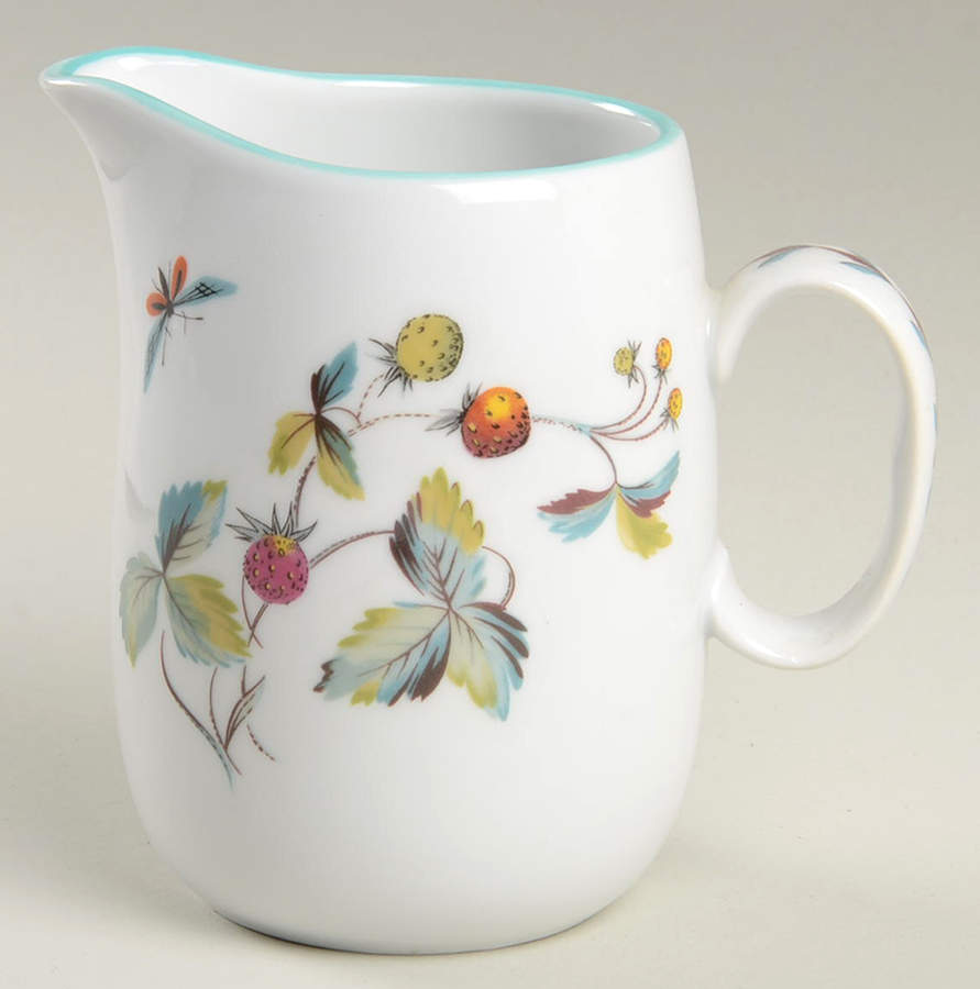 Strawberry Fair (Oven To Table, Bluetrim) Creamer by Royal Worcester-1