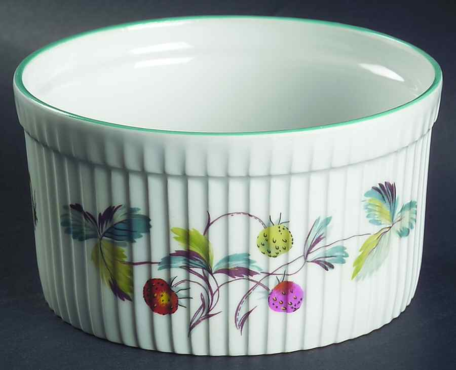 Strawberry Fair (Oven To Table, Bluetrim) 5" Souffle by Royal Worcester-1