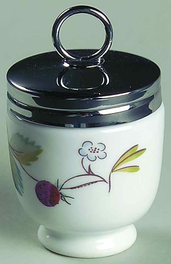 Strawberry Fair (Oven To Table, Bluetrim) Egg Coddler & Lid by Royal Worcester-1
