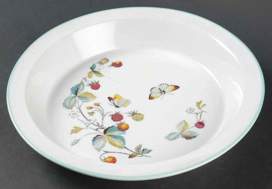 Strawberry Fair (Oven To Table, Bluetrim) Pie Serving Plate by Royal Worcester-1