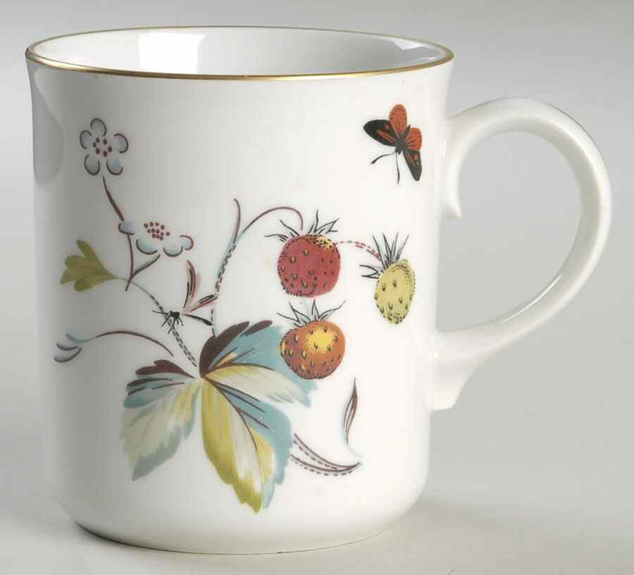Strawberry Fair (Bone, Coupe, Smooth, Gold) Mug by Royal Worcester-1