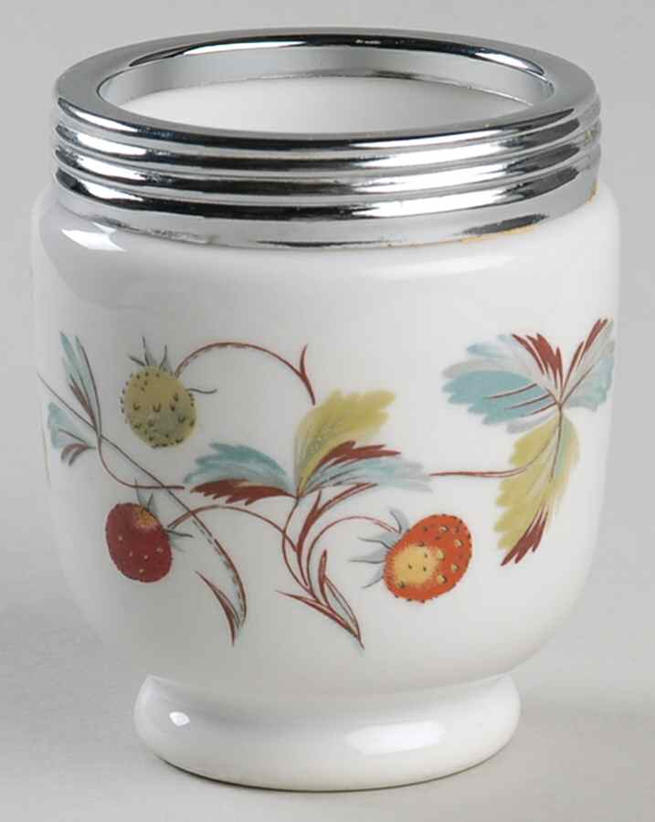 Strawberry Fair (Bone, Coupe, Smooth, Gold) King Size Egg Coddler No Lid by Royal Worcester-1