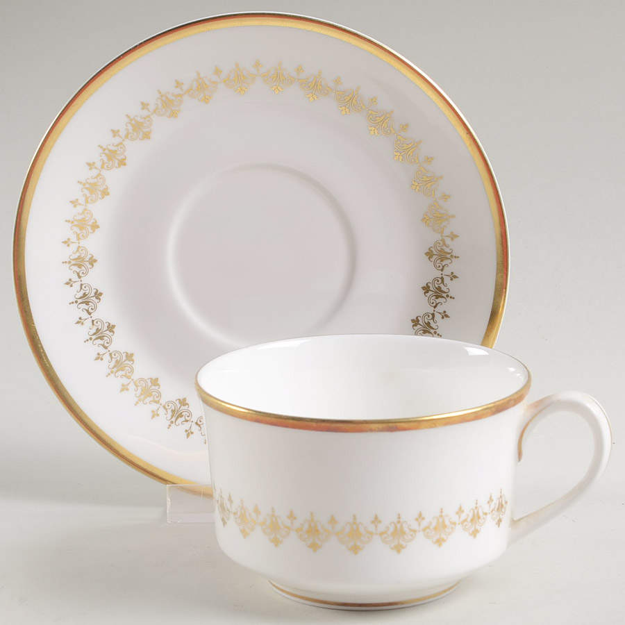 Summer Morning Flat Cup & Saucer Set by Royal Worcester-1