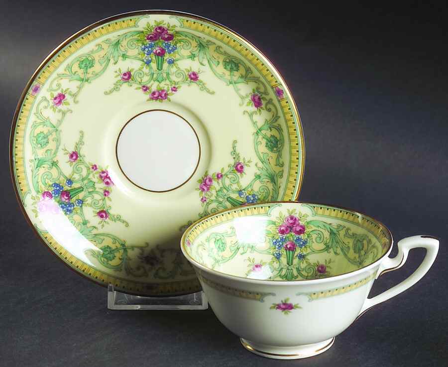 Sussex Footed Cup & Saucer Set by Royal Worcester-1
